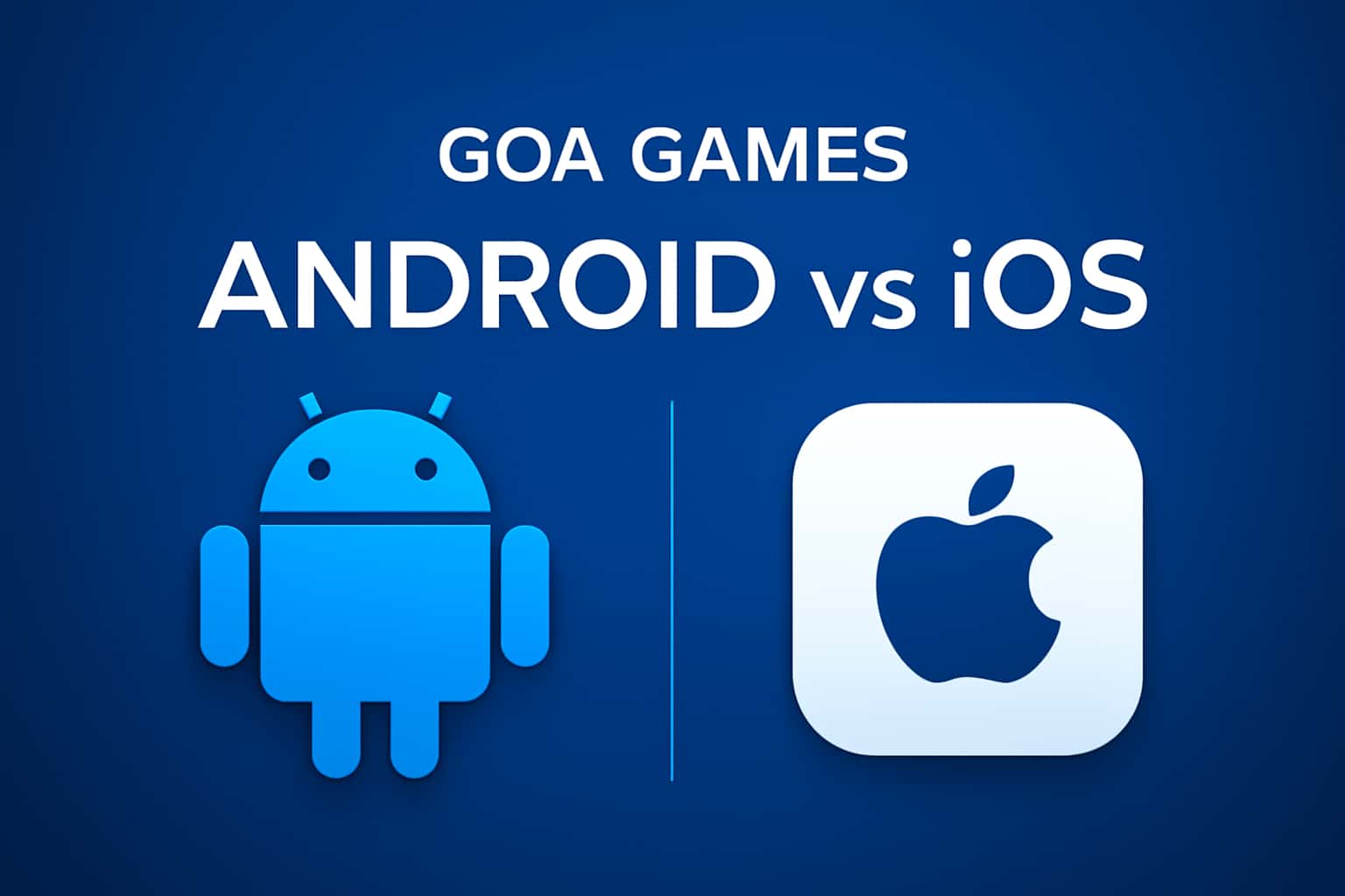 A visual comparison of Android and iOS for Goa Games, highlighting key installation and compatibility aspects.