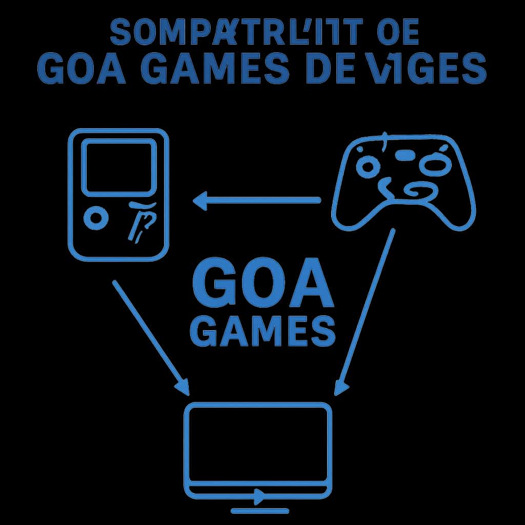 An illustration explaining compatibility between different devices for Goa Games.