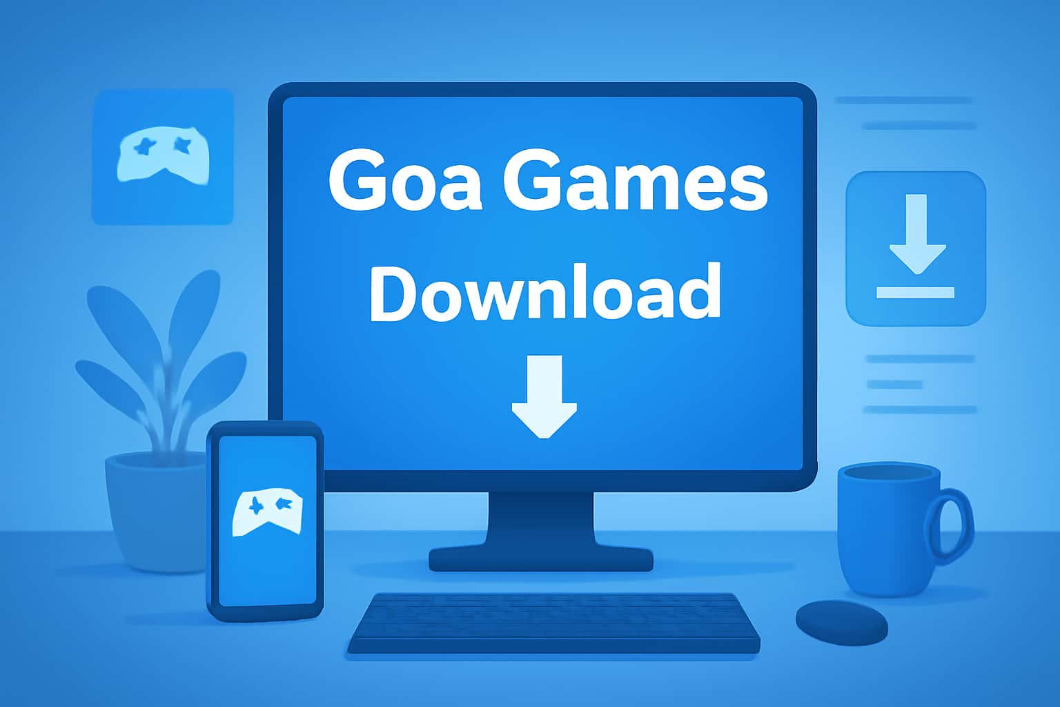 Visual representation of the Goa Games Download process with clear text.