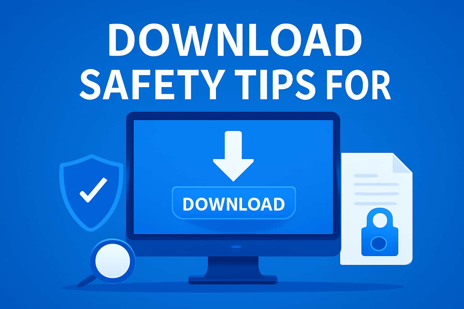 Informative scene depicting download safety tips for Goa Games
