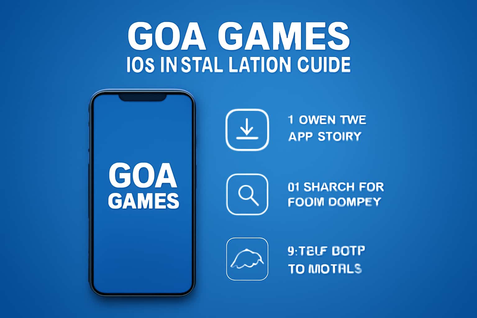 An informational visual about the Goa Games iOS Installation Guide.