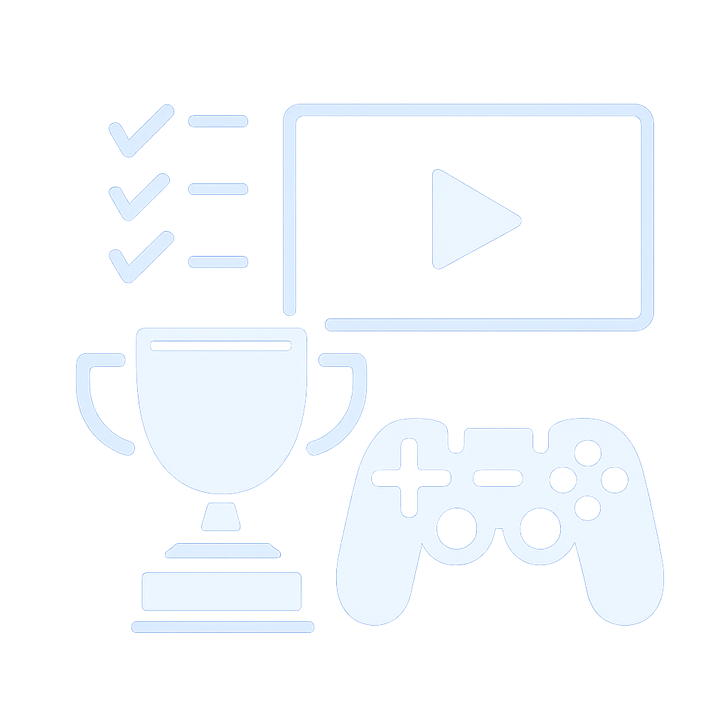 Icon representing verification process for Goa Games downloads.