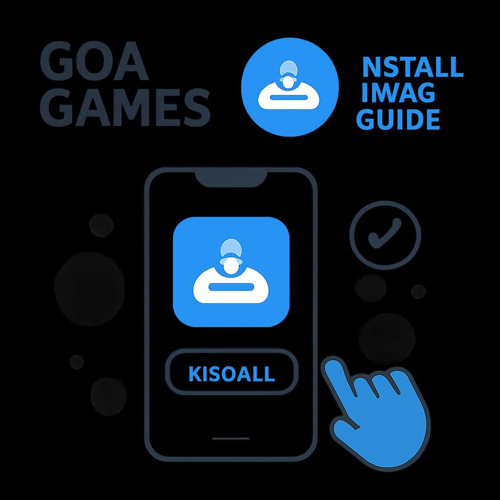 Diagram illustrating the installation process of the Goa Games app.