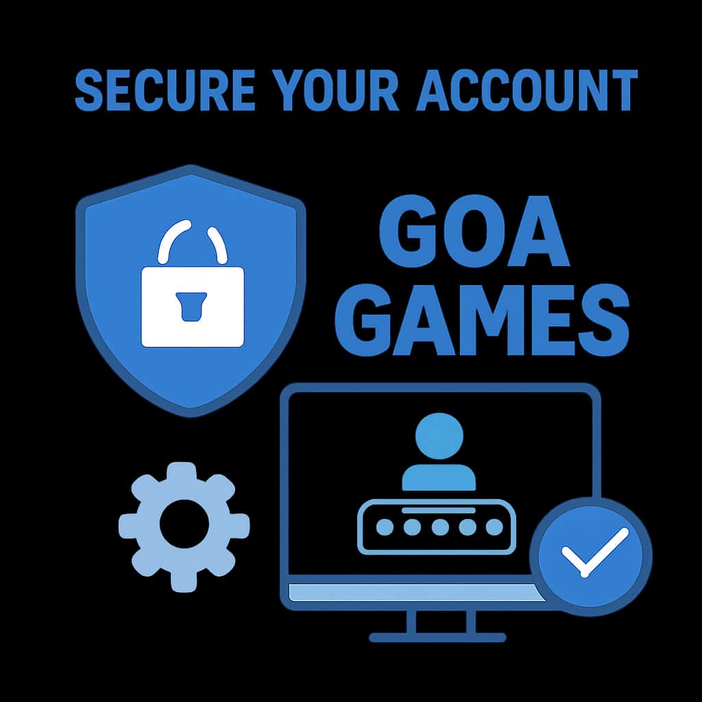 An educational diagram illustrating Goa Games account security.