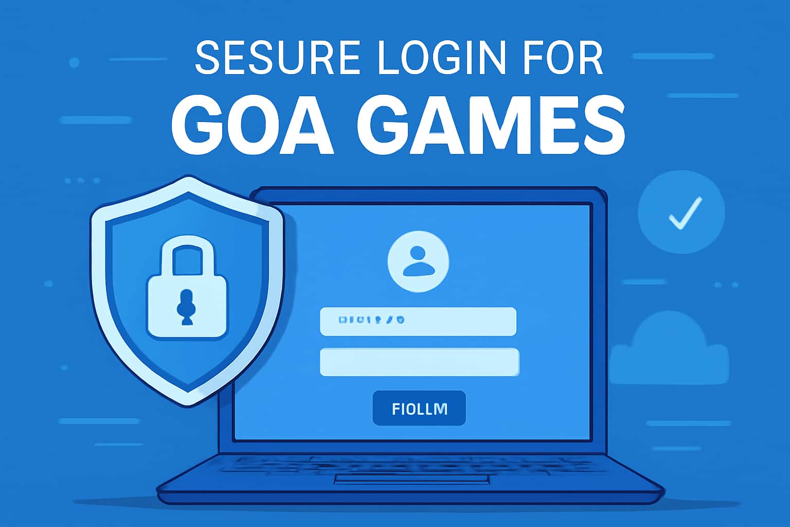 An informational scene illustrating secure login practices for Goa Games.