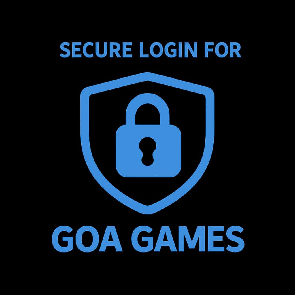 A badge representing secure login for Goa Games.