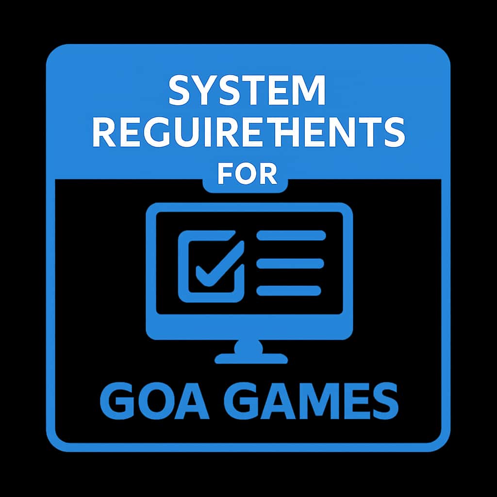 Icon symbolizing the system requirements for Goa Games.