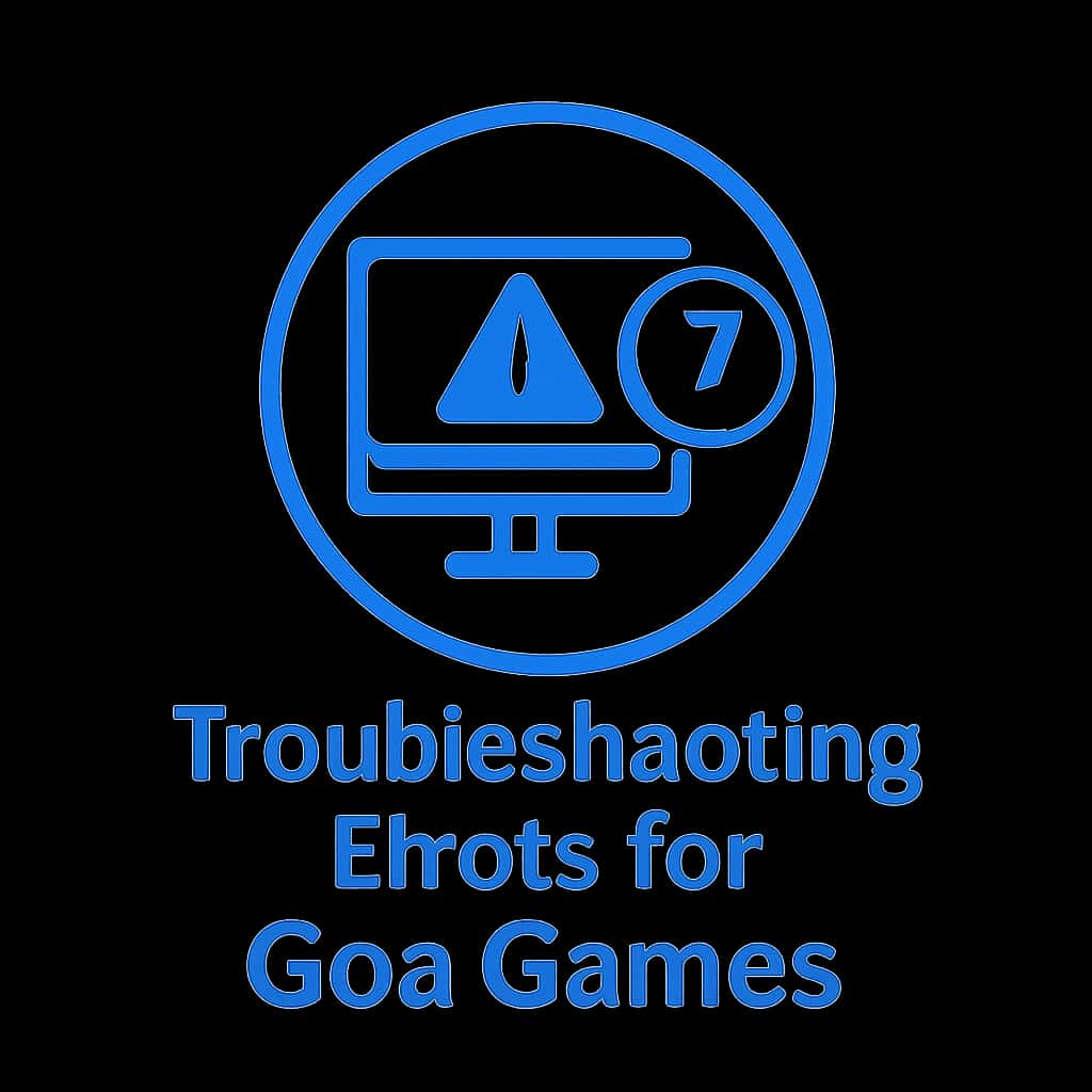 Icon representing troubleshooting errors for Goa Games.